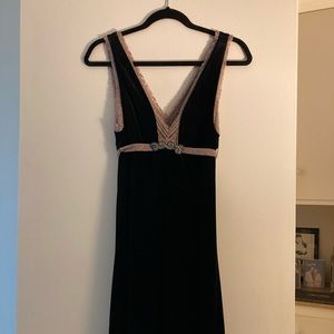 Free People 20’s Inspired Velvet Black Dress